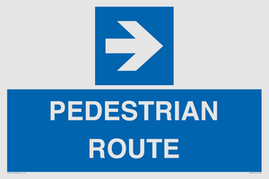 PEDESTRIAN ROUTE - right arrow